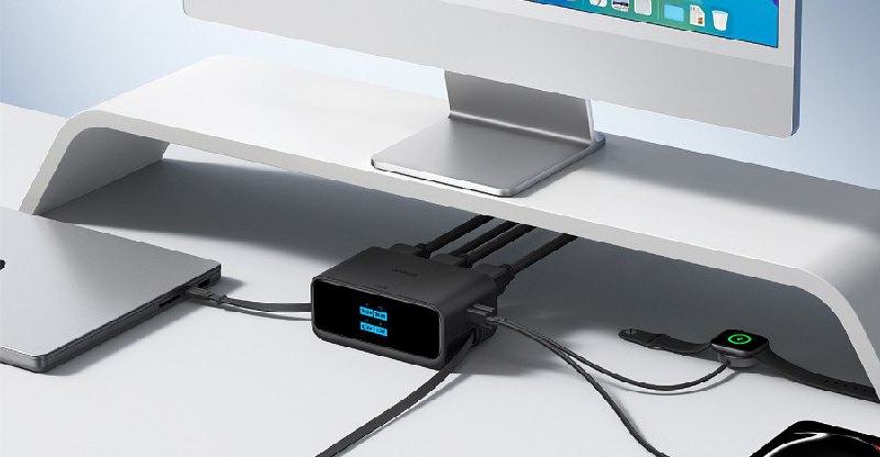 Anker’s new charging station battles desktop clutter with two retractable USB-C cables