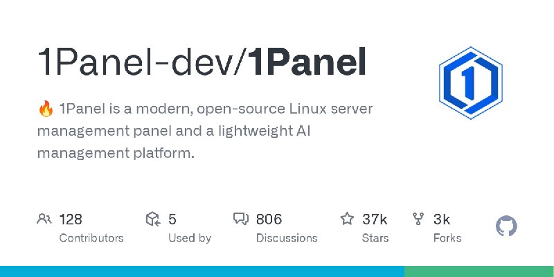 GitHub - 1Panel-dev/1Panel: 🔥 1Panel is a modern, open-source Linux server management panel and a lightweight AI management platform.