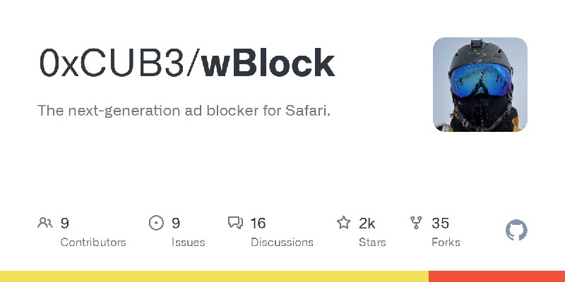 GitHub - 0xCUB3/wBlock: The next-generation ad blocker for Safari.