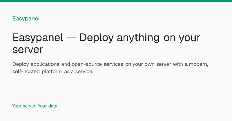 Easypanel — Deploy anything on your server