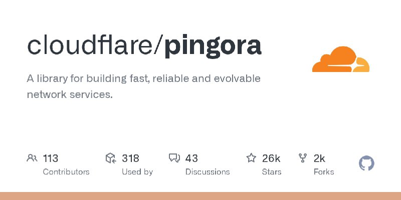 GitHub - cloudflare/pingora: A library for building fast, reliable and evolvable network services.
