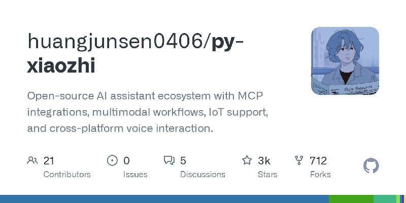 GitHub - huangjunsen0406/py-xiaozhi: Open-source AI assistant ecosystem with MCP integrations, multimodal workflows, IoT support…