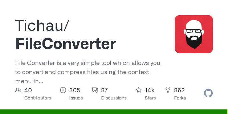 GitHub - Tichau/FileConverter: File Converter is a very simple tool which allows you to convert and compress files using the context…