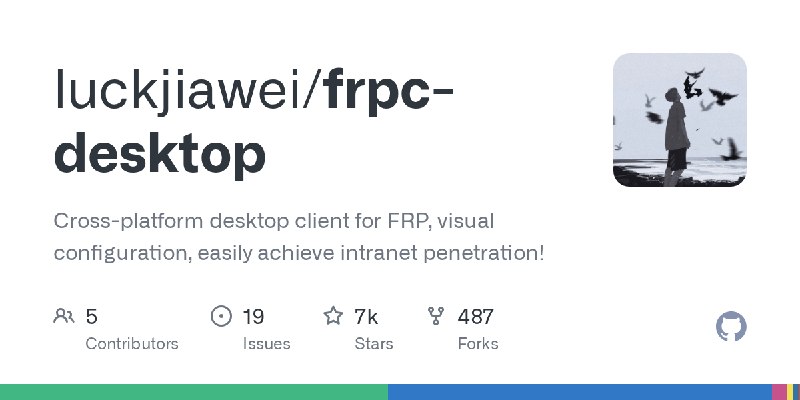 GitHub - luckjiawei/frpc-desktop: Cross-platform desktop client for FRP, visual configuration, easily achieve intranet penetration!