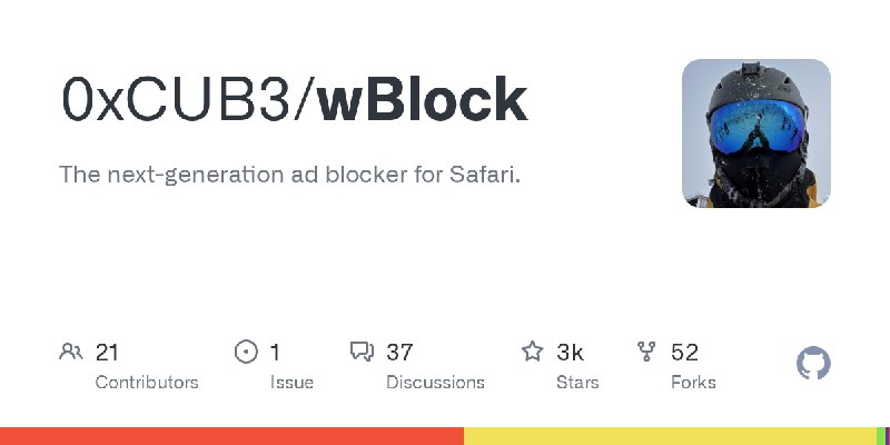 GitHub - 0xCUB3/wBlock: The next-generation ad blocker for Safari.