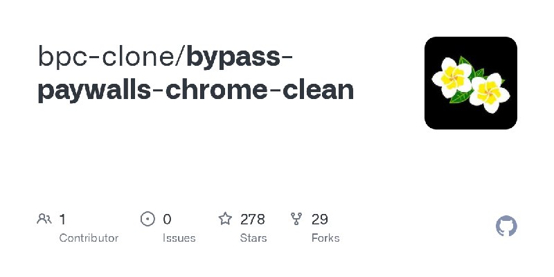 GitHub - bpc-clone/bypass-paywalls-chrome-clean