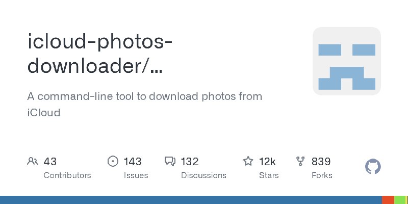 GitHub - icloud-photos-downloader/icloud_photos_downloader: A command-line tool to download photos from iCloud