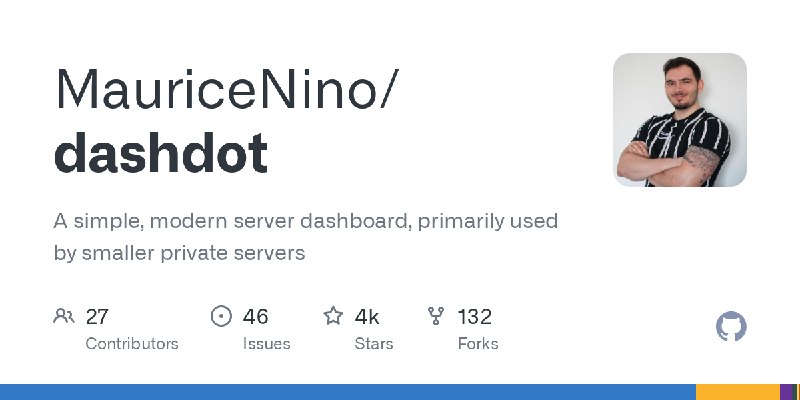 GitHub - MauriceNino/dashdot: A simple, modern server dashboard, primarily used by smaller private servers