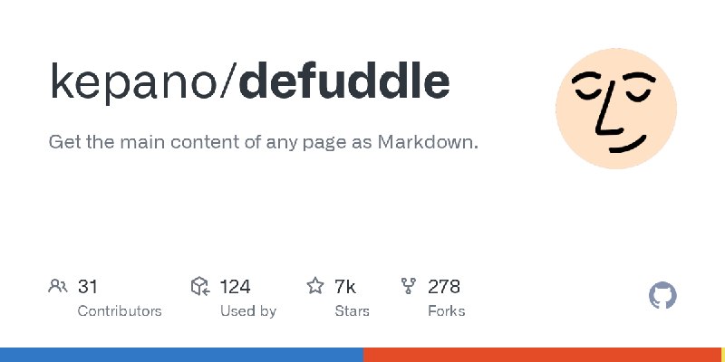 GitHub - kepano/defuddle: Get the main content of any page as Markdown.