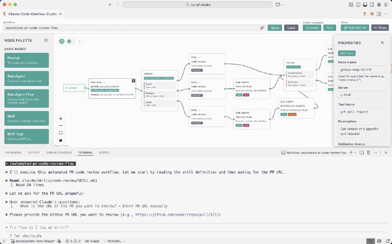 如果你不知道怎么写 Claude Agent 提示词， 可以使用 Claude Code Workflow Studio 来进行编排，让你从 Dify/N8N 过渡到 Claude Agent