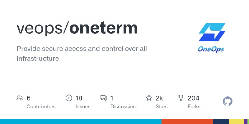GitHub - veops/oneterm: Provide secure access and control over all infrastructure