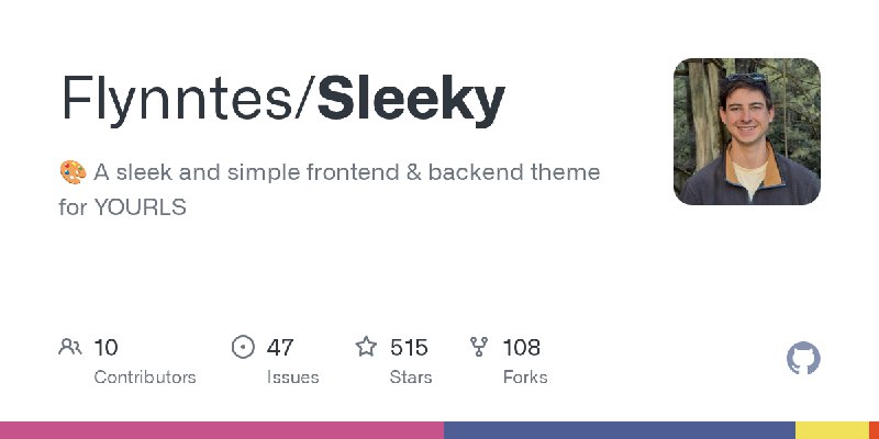 GitHub - Flynntes/Sleeky: 🎨 A sleek and simple frontend & backend theme for YOURLS