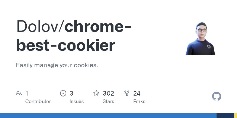 GitHub - Dolov/chrome-best-cookier: Easily manage your cookies.