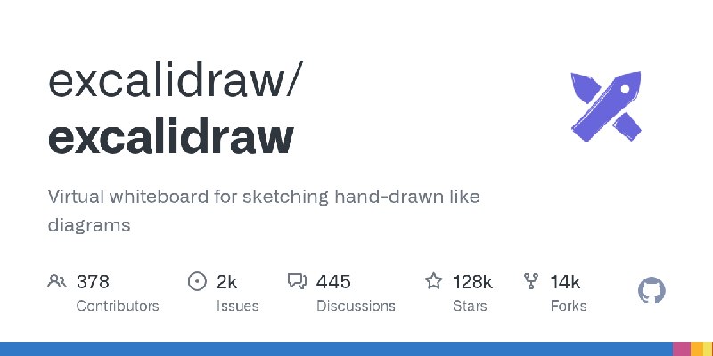 GitHub - excalidraw/excalidraw: Virtual whiteboard for sketching hand-drawn like diagrams