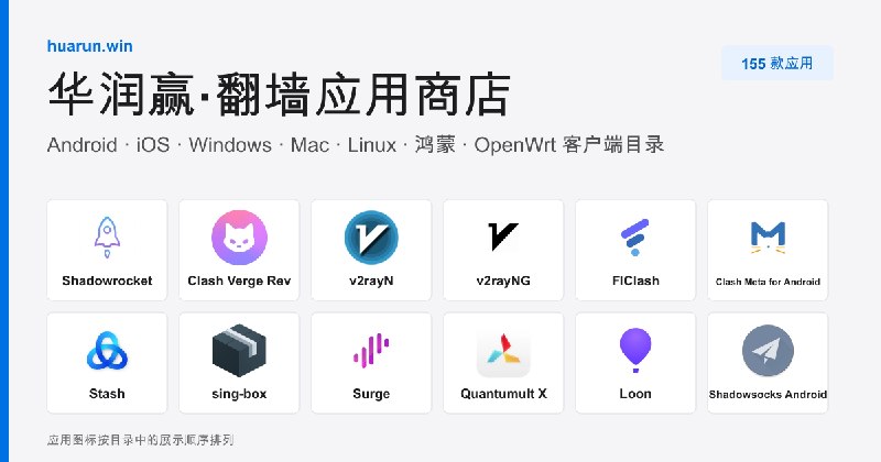 华润赢 · 翻墙应用商店与代理客户端大全