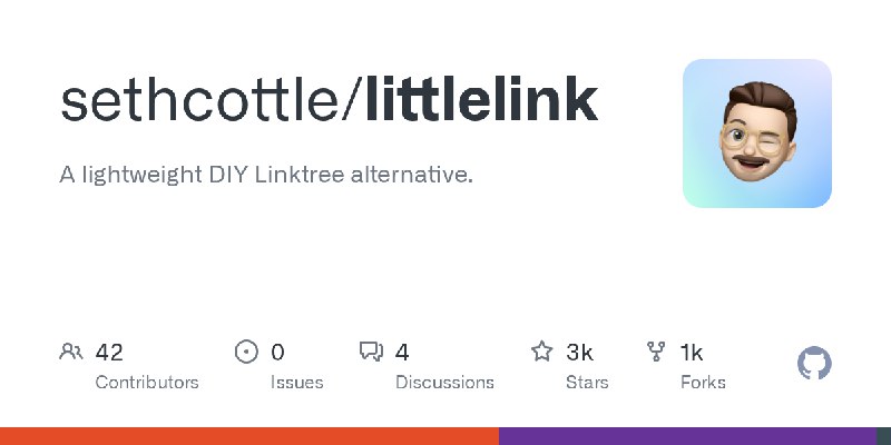GitHub - sethcottle/littlelink: A lightweight DIY Linktree alternative.
