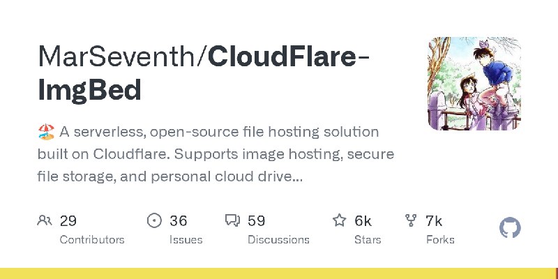 GitHub - MarSeventh/CloudFlare-ImgBed: 🏖️ A serverless, open-source file hosting solution built on Cloudflare. Supports image hosting…