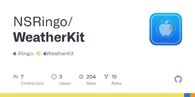 GitHub - NSRingo/WeatherKit:  iRingo: 🌤 WeatherKit
