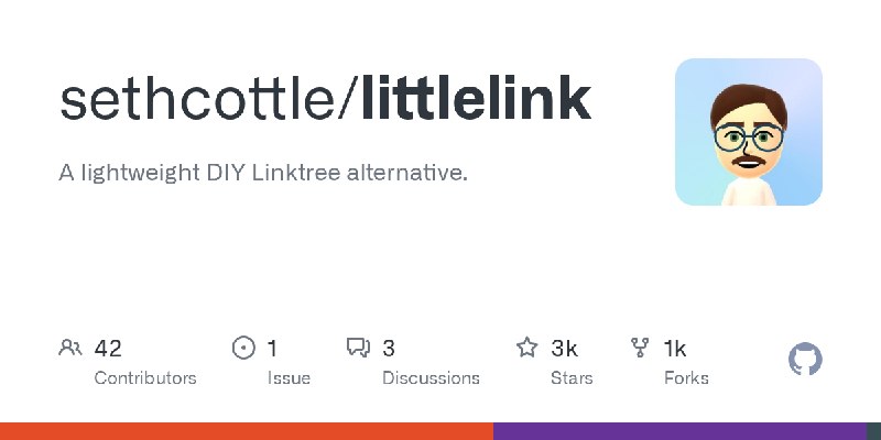 GitHub - sethcottle/littlelink: A lightweight DIY Linktree alternative.