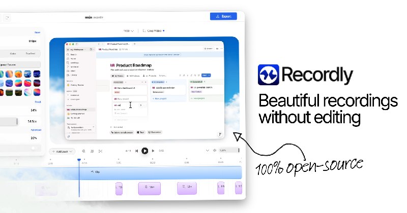 GitHub - webadderallorg/Recordly: Create polished screen recordings without editing. Mac/Windows/Linux