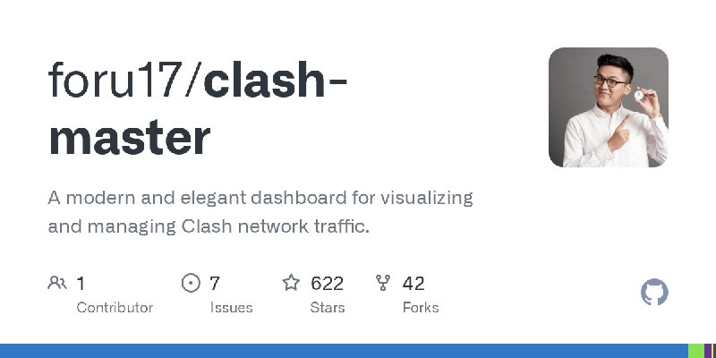 GitHub - foru17/clash-master: A modern and elegant dashboard for visualizing and managing Clash network traffic.