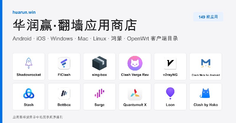 华润赢 · 翻墙应用商店、协议谱系与人物纪事