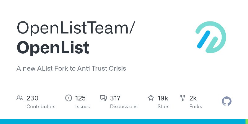 GitHub - OpenListTeam/OpenList: A new AList Fork to Anti Trust Crisis