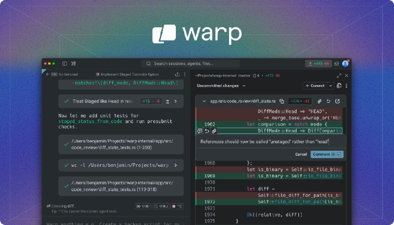 GitHub - warpdotdev/warp: Warp is an agentic development environment, born out of the terminal.