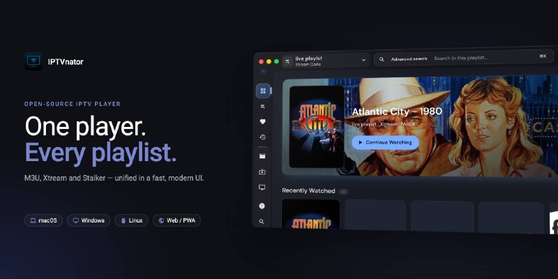 GitHub - 4gray/iptvnator: :tv: Cross-platform IPTV player application with multiple features, such as support of m3u and m3u8 playlists…