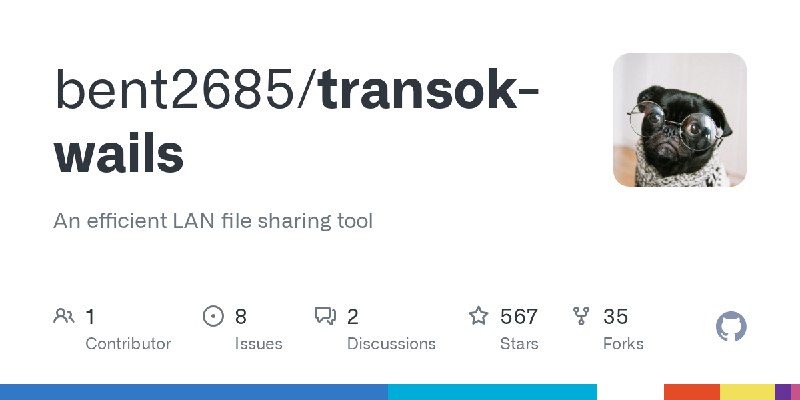 GitHub - bent2685/transok-wails: An efficient LAN file sharing tool