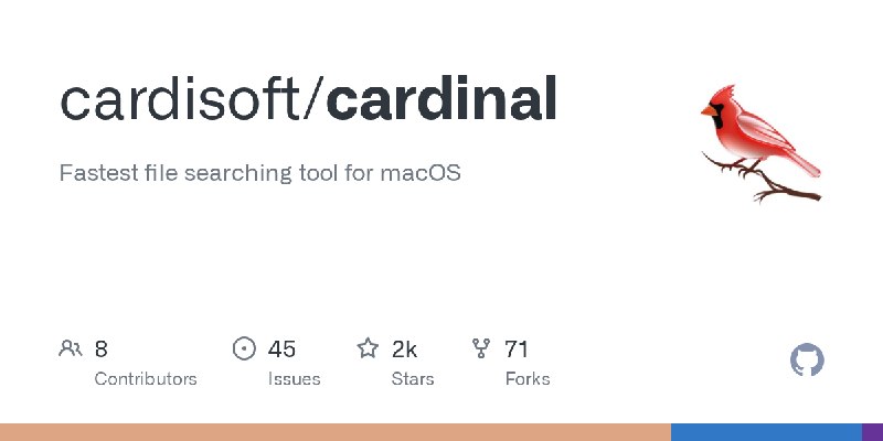GitHub - cardisoft/cardinal: Fastest file searching tool for macOS