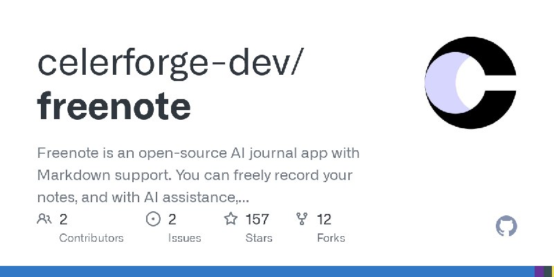GitHub - celerforge-dev/freenote: Freenote is an open-source AI journal app with Markdown support. You can freely record your notes…