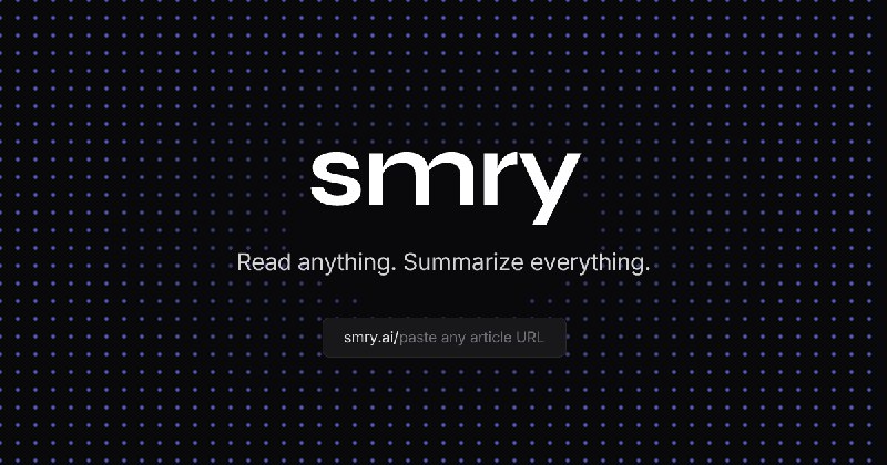 smry — AI-Powered Article Reader with Summaries, Audio & Chat