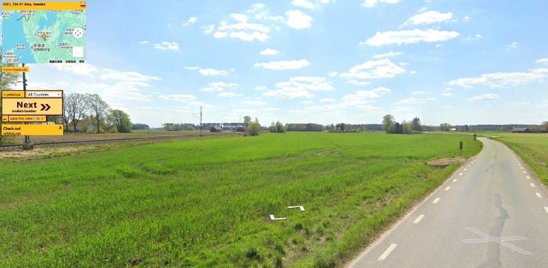 #趣站🌎 Random Street View - 来一次说走就走的赛博旅游！打开网站会随机展示谷歌街景下的某个地方，点一下「Next」可以前往下一个地点↗️ 类似网站