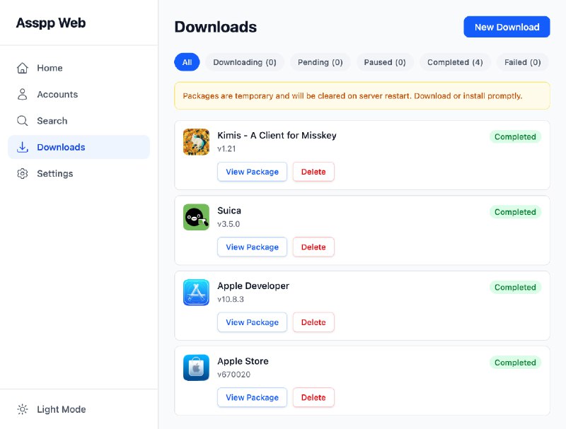 #Apple #iOS🏬 AssppWeb - 在 App Store 外获取和安装 iOS 应用适用于多个 Apple ID 需要在不同的区下载应用，免去在商店登录的烦恼由于涉及账号，只建议自己部署至 Cloudflare 或 VPS 使用📮投稿    📢频道    💬群聊    🔎索引