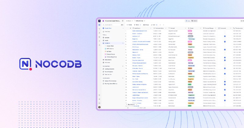 #AI #数据库 #开源⭐ NocoDB - 将数据库转为电子表格🐙 开源页面NocoDB 通过可视化的方式将 MySQL、PostgreSQL、SQL Server、SQLite、MariaDB 等数据库转换为智能电子表格支持本地部署，也可也在线使用↗️ 相关阅读▫️Teable - 一款开源的无代码数据库▫️SQL Chat - 一个基于聊天的 SQL 客户端▫️SQLBot - 基于大模型和 RAG 的智能问数系统▫️DB-GPT - 一个开源的以数据库为基础的 GPT 实验项目▫️Chat2DB - 一款适用于各种数据库的智能SQL客户端和报表工具📮投稿    📢频道    💬群聊    🔎索引