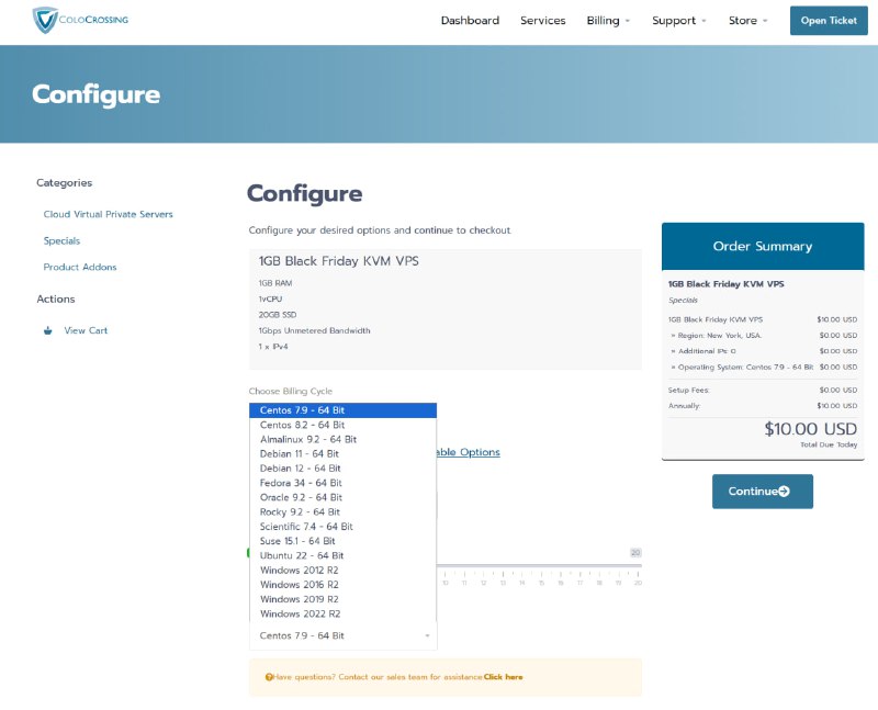 colocrossing黑五性价比套餐1GB Black Friday KVM VPS1GB RAM1vCPU20GB SSD1Gbps Unmetered Bandwidth1 x IPv4$10.00 USD Annually支持PayPal 破网站卡的一批