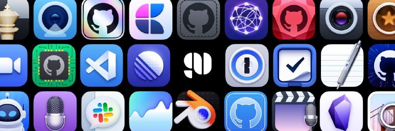 最近很迷App Logo设计，尤其是关注了一个来自GitHub的产品设计师Gavin（ 