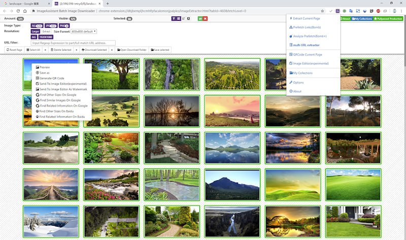 #插件 #Chrome #图片 图片助手 ImageAssistant 一个抓取网页图片的插件，支持批量下载提取，可以提取当前页面或从链接中提取，支持按格式、分辨率等进行筛选，效果非常不错