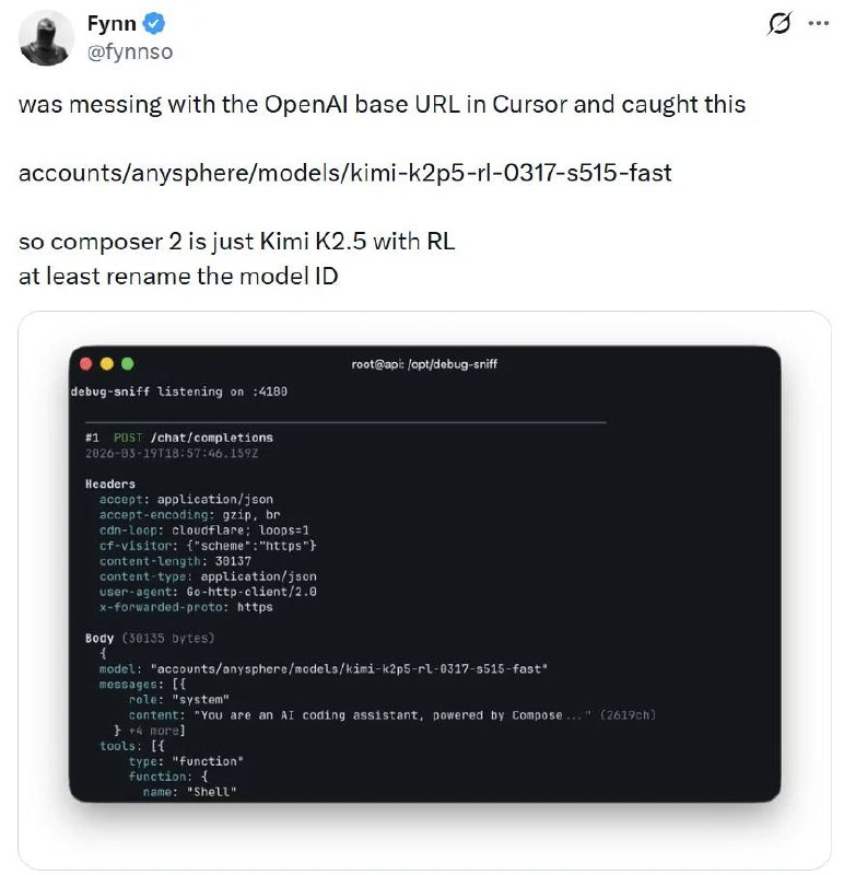 Cursor自研新模型反超 Opus 4.6，主打“价格打一折”，网友群嘲“Kimi 2.5套壳”，马斯克认证AI编程工具Cursor高调发布自研模型Composer 2，宣称性能超越Claude Opus 4.6且价格大幅压低