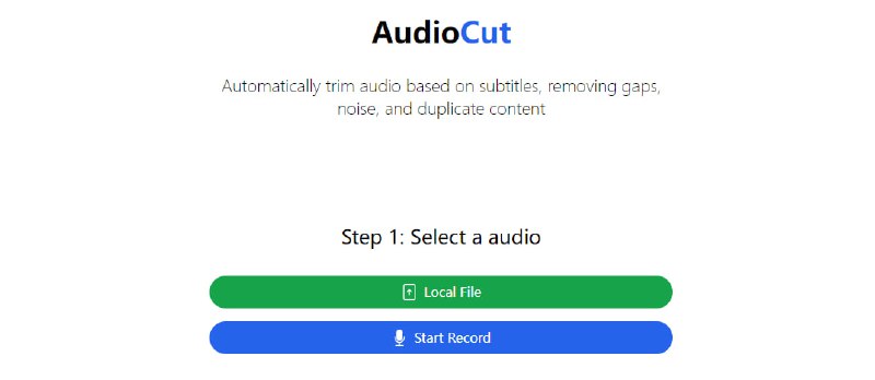 #音频 #剪辑 #web AudioCut 自动音频剪辑工具，可以去除噪音、间隙和重复内容，支持删除句子和单词，免费使用，无需注册
