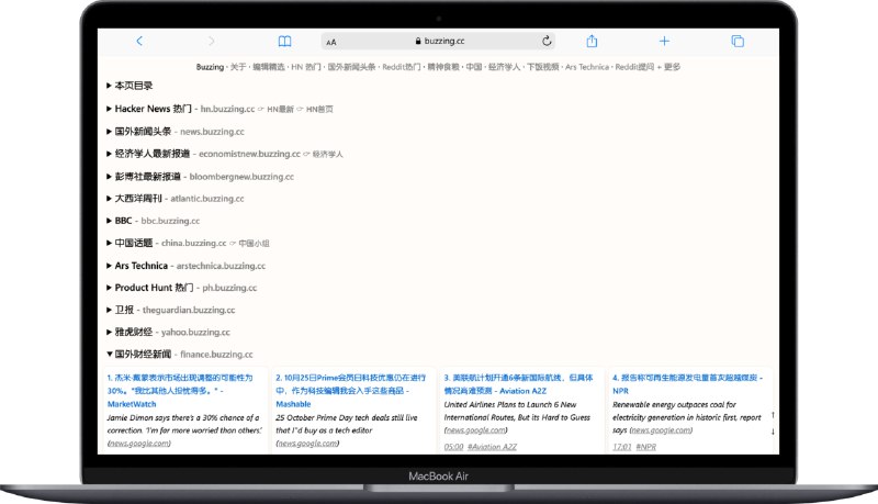 #阅读 #网站 #新闻🆕 Buzzing - 用中文阅读世界各地的社交媒体在这个网站你可以用中文浏览国外社交媒体里的热门讨论，用母语快速导读， 感兴趣再进原文深度阅读➡️ 已收录至「新闻&阅读」📮投稿    📢频道    💬群聊    🔎索引