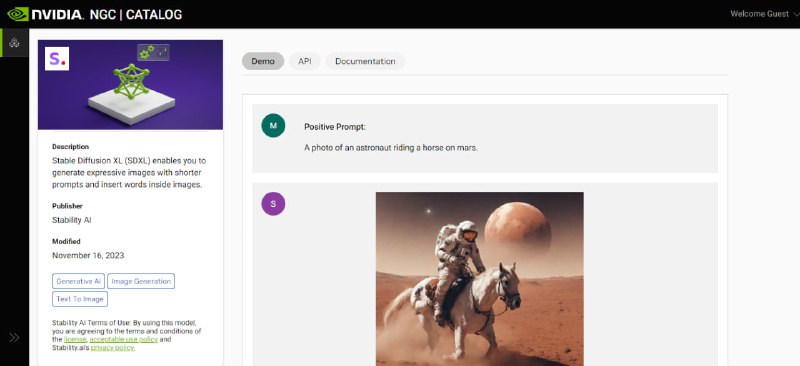 #AI #绘画 #web Stable Diffusion XL NVIDIA 提供的 SDXL AI 绘画服务，打开即用，支持中文提示词，但英文效果更好，免费使用，无需注册