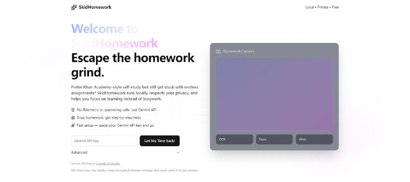 #搜题 #作业 #开源 打滑作业平台 基于 Gemini 的作业解决工具，号称开源版作业帮，主要特点是通过 AI 现算，不需要题库，可以搜冷门题目，支持批量解析图片/PDF 文件，可定制答案风格，人体工程学设计，支持纯键盘操作，免费开源，无需注册