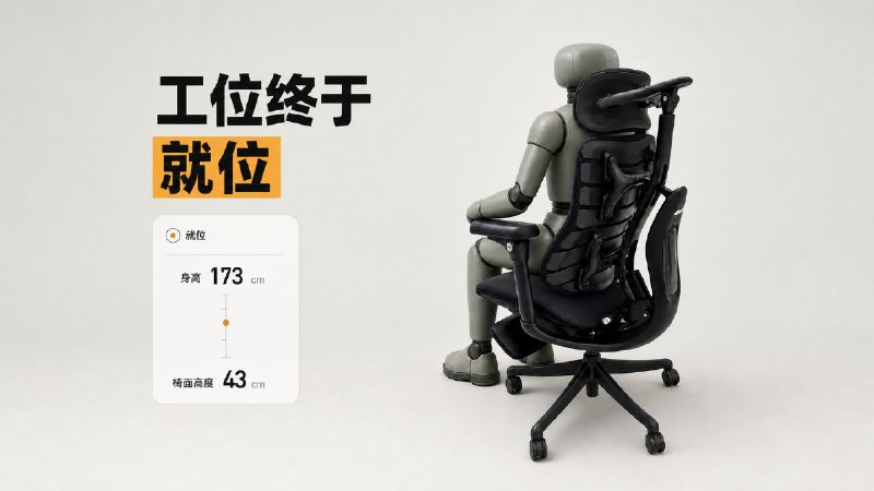 #在线工具🪑 就位 - 一个桌椅与显示器高度计算工具😸 开源页面输入身高，可以计算椅面、坐站桌面、显示器顶部和观看距离的建议范围