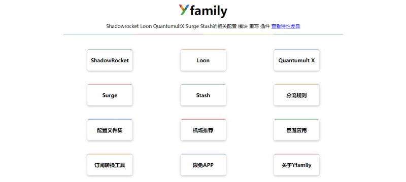#脚本 #iOS Yfamily 提供完整的 iOS 代理工具（Shadowrocket、小火箭、QuantumultX、QX、QuanX、Loon、Surge、Stash 等）配置、模块、插件、脚本与教程，帮助充分利用代理工具功能