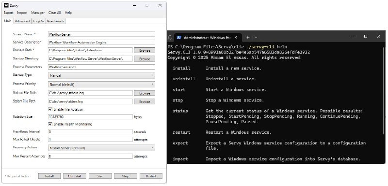#Windows #开源 #代替方案⚙️ Servy - 将应用程序转换为原生 Windows 服务⬇️ 下载页面它是 NSSM、WinSW 和 FireDaemon 的开源替代方案应用场景如你有一个需要 7x24 小时不间断运行的软件，通过此软件可以实现📮投稿    📢频道    💬群聊    🔎索引