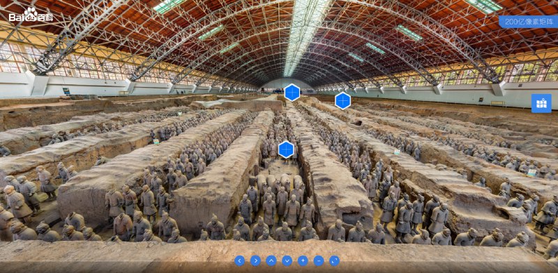 #趣站 秦始皇兵马俑 在线看秦始皇兵马俑，200 亿像素级 360° 全景复刻，可自由移动视角、放大缩小，细节清晰到令人震撼，仿佛亲临现场般沉浸