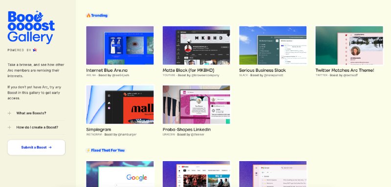 Arc Boosts 2.0 —— 和设计师审美说不🎨 浏览器 Arc 发布了一个新功能 Boosts，可以让使用者自定义网页的内容展示和视觉呈现，让网页设计师的成果不再牢靠