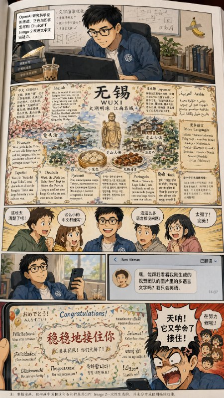 #ChatGPT #AI⭐ 当地时间 4 月 21 日，OpenAI 发布了「ChatGPT Images 2.0」官方简介页面也是简单明了，全是炫技图，哈哈！Images 2.0 除了默认的 Instant 模式，最大亮点便是的突破在于引入了 Thinking 模式（仅付费用户可用）生成的图片也不再有 AI 塑料感，可生成包豪斯风格海报、现代主义排版、Art Deco 书签、电影级自然人像、复古法国新浪潮海报等更具审美价值的图片🤖 解决三大痛点➡️ 中文排版与多语言： 显著改善了中文、日文等非拉丁文字的渲染，文字不再是乱码，且能完美融入设计背景